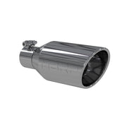 MBRP T5160 - Exhaust Tip 4 1/2 Inch O.D. Single Wall Angle Rolled End 2.5 Inch Inlet 11 Inch Length T304 Stainless Steel MBRP