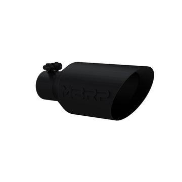 MBRP T5161BLK - Exhaust Tip 4 1/2 Inch O.D. Dual Wall Angle Rolled End 2.5 Inch Inlet 11 Inch Length Black Coated MBRP 1