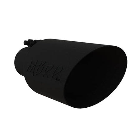 MBRP T5161BLK - Exhaust Tip 4 1/2 Inch O.D. Dual Wall Angle Rolled End 2.5 Inch Inlet 11 Inch Length Black Coated MBRP 3