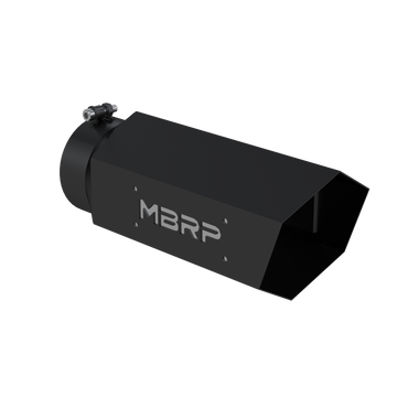 MBRP T5166BLK - Universal 6 Inch Hexagon Shaped Armor BLK MBRP Exhaust Tip MBRP 1