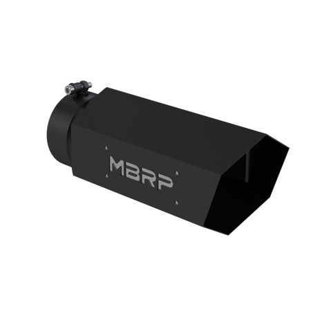 MBRP T5166BLK - Universal 6 Inch Hexagon Shaped Armor BLK MBRP Exhaust Tip MBRP 1