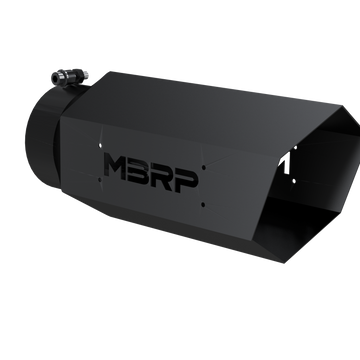 MBRP T5167BLK - Universal 4 Inch Hexagon Shaped 16 Inch Assembled MBRP Armor BLK Exhaust Tip MBRP 1