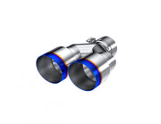 MBRP T5170BE - T304 Stainless Steel Burnt End Tip 2.5 Inch ID Dual 3.5 Inch OD Out 9.5 Inch Length Single Wall MBRP