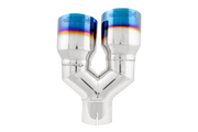 MBRP T5170BE - T304 Stainless Steel Burnt End Tip 2.5 Inch ID Dual 3.5 Inch OD Out 9.5 Inch Length Single Wall MBRP