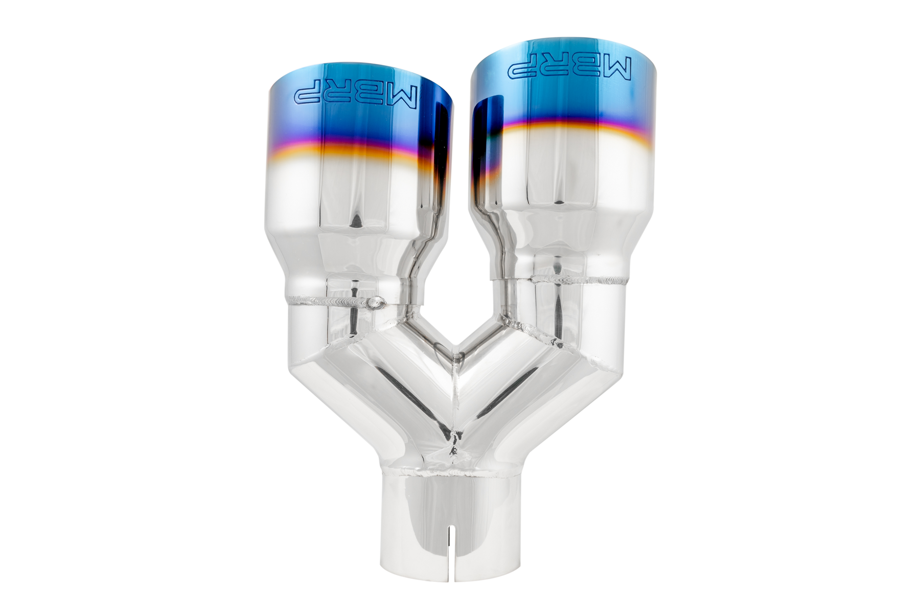 MBRP T5170BE - T304 Stainless Steel Burnt End Tip 2.5 Inch ID Dual 3.5 Inch OD Out 9.5 Inch Length Single Wall MBRP