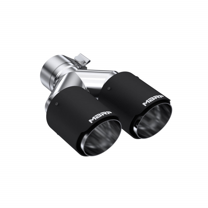 MBRP T5171CF - Carbon Fiber Tip Pro Series 2.5 Inch ID Dual 3.5 Inch OD Out 9.45 Length Dual Wall MBRP 1