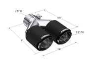 MBRP T5171CF - Carbon Fiber Tip Pro Series 2.5 Inch ID Dual 3.5 Inch OD Out 9.45 Length Dual Wall MBRP 3