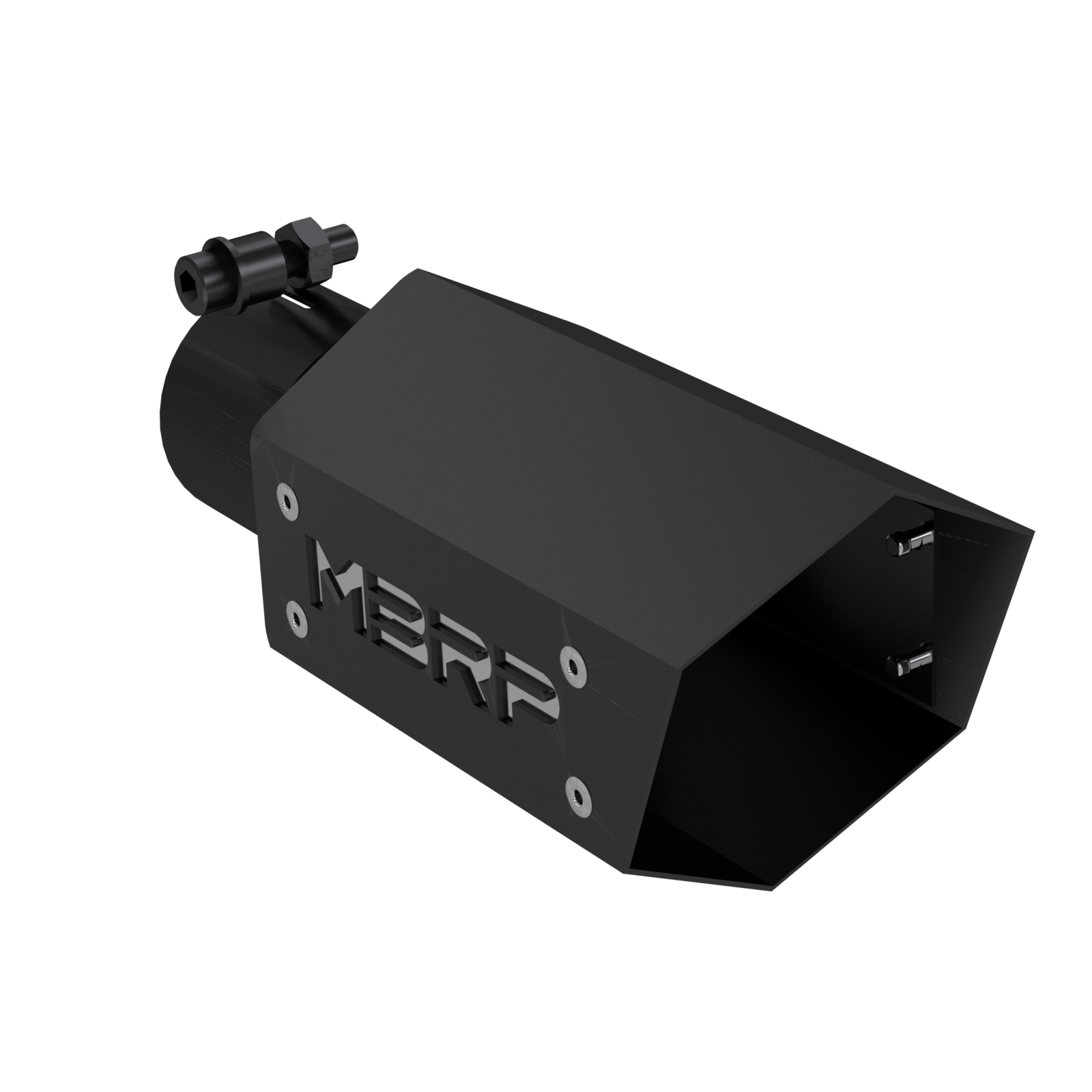 MBRP T5173BLK - Universal 4 Inch Hexagon Shaped 2.5 Inch Inlet 10 Inch Assembled Black Hardware MBRP Exhaust Tip