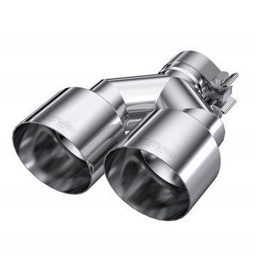MBRP T5177 - T304 Stainless Steel Tip 2.5 Inch ID Dual 4 Inch OD Out 9.55 Inch Length Single Wall MBRP 1