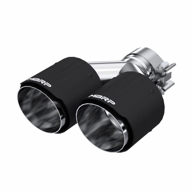 MBRP T5177CF - Carbon Fiber Tip 2.5 Inch ID Dual 4 Inch OD Out 9.50 Inch Length Dual Wall MBRP 1