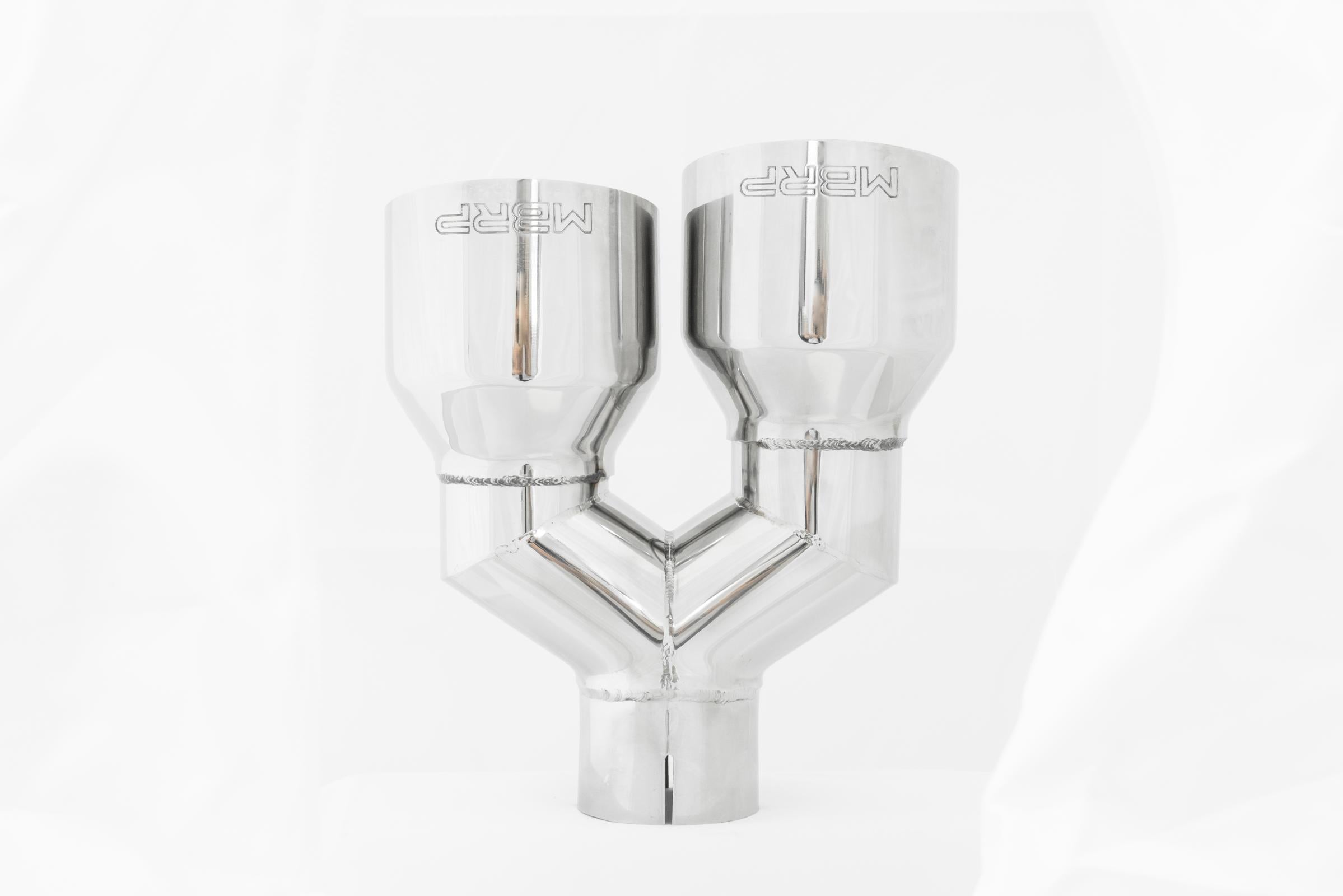 MBRP T5177 - T304 Stainless Steel Tip 2.5 Inch ID Dual 4 Inch OD Out 9.55 Inch Length Single Wall MBRP 2
