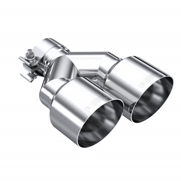 MBRP T5178 - T304 Stainless Steel Tip  2.5 Inch ID Dual 4 Inch OD Out 9.55 Inch Length Single Wall MBRP 1
