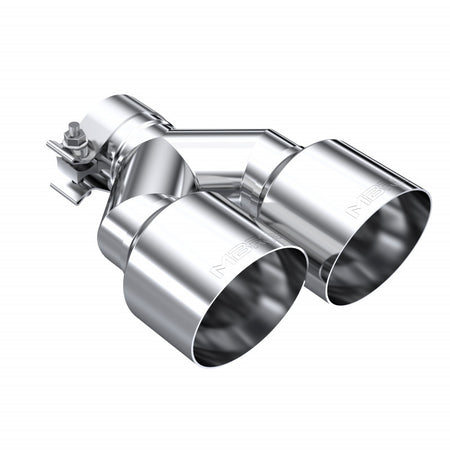 MBRP T5178 - T304 Stainless Steel Tip  2.5 Inch ID Dual 4 Inch OD Out 9.55 Inch Length Single Wall MBRP 1