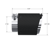 MBRP NA MBRP T5180CF - Carbon Fiber Tip 3.0 Inch ID 4.5 Inch OD Out 6.13 Inch Length Dual Wall MBRP
