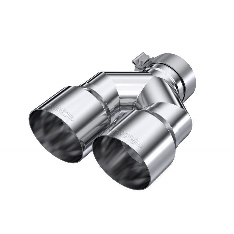 MBRP T5182 - T304 Stainless Steel Tip 3.0 Inch ID 4.0 Inch OD Dual Out 9.87 Inch Length Dual Wall MBRP
