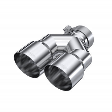 MBRP T5182 - T304 Stainless Steel Tip 3.0 Inch ID 4.0 Inch OD Dual Out 9.87 Inch Length Dual Wall MBRP