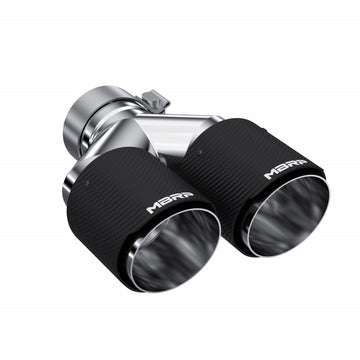 MBRP T5183CF - Carbon Fiber Tip 3.0 Inch ID 4.0 Inch OD Dual Out 9.87 Inch Length Dual Wall MBRP 1