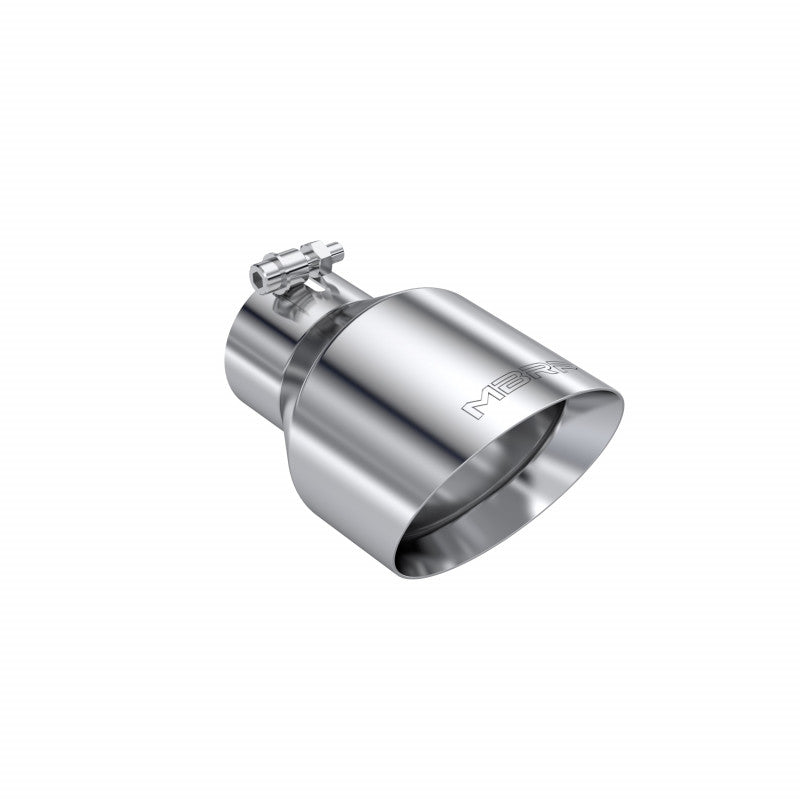 MBRP T5187 - Exhaust Tip 3 Inch ID 5 Inch OD Out 8 Inch Length Angle Cut Dual Wall T304 Stainless Steel MBRP 1