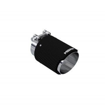MBRP T5188CF - Exhaust Tip 3 Inch ID 4 Inch OD Out 6.13 Inch Length Angle Cut Dual Wall Carbon Fiber and Stainless Steel MBRP 1