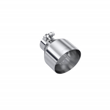 MBRP T5190 - Exhaust Tip 2.5 Inch ID 5 Inch OD Out 6.5 Inch Length Angle Cut Single Wall T304 Stainless Steel MBRP 1