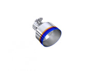 MBRP T5190BE - Exhaust Tip 2.5 Inch ID 5 Inch OD Out 6.5 Inch Length Angle Cut Single Wall Burnt and Stainless Steel MBRP 1