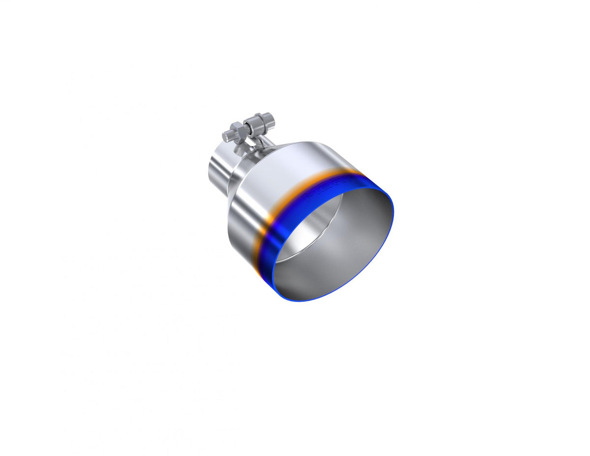 MBRP T5190BE - Exhaust Tip 2.5 Inch ID 5 Inch OD Out 6.5 Inch Length Angle Cut Single Wall Burnt and Stainless Steel MBRP 1