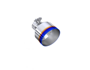 MBRP T5190BE - Exhaust Tip 2.5 Inch ID 5 Inch OD Out 6.5 Inch Length Angle Cut Single Wall Burnt and Stainless Steel MBRP 1