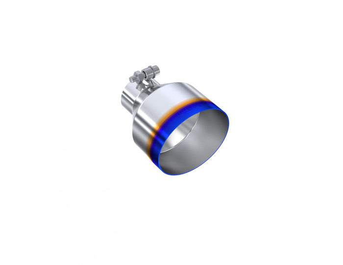MBRP T5190BE - Exhaust Tip 2.5 Inch ID 5 Inch OD Out 6.5 Inch Length Angle Cut Single Wall Burnt and Stainless Steel MBRP 1