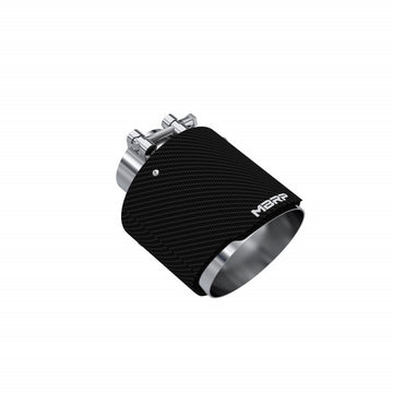 MBRP T5190CF - Exhaust Tip 2.5 Inch ID 5 Inch OD Out 6.5 Inch Length Angle Cut Dual Wall Carbon Fiber and Stainless Steel MBRP 1