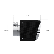 MBRP T5190CF - Exhaust Tip 2.5 Inch ID 5 Inch OD Out 6.5 Inch Length Angle Cut Dual Wall Carbon Fiber and Stainless Steel MBRP 2