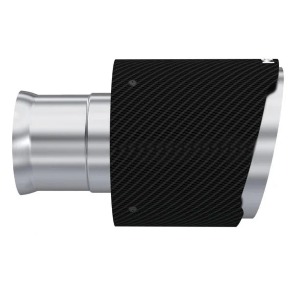 MBRP T5197CF T304 Stainless Steel Carbon Fiber Tips 5 Inch OD Angle Cut Sold In Pairs