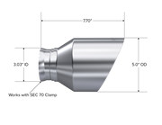 MBRP T5197 - 2015-Up Dodge Durango/Charger T304 Stainless Steel Tips, 5 Inch OD Out, Angle Cut, Sold In Pairs MBRP