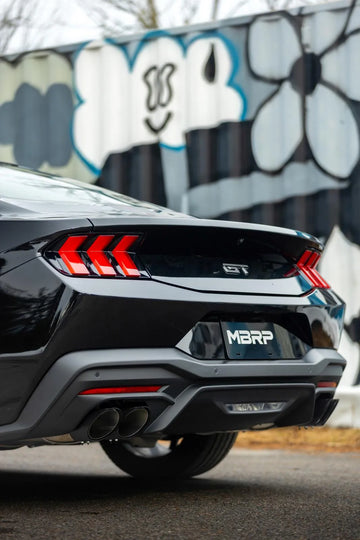 MBRP T5198BLK - Black-Coated 4 Inch Quad Tip Cover Kit for 2015-Up Ford Mustangs with Quad Tips MBRP