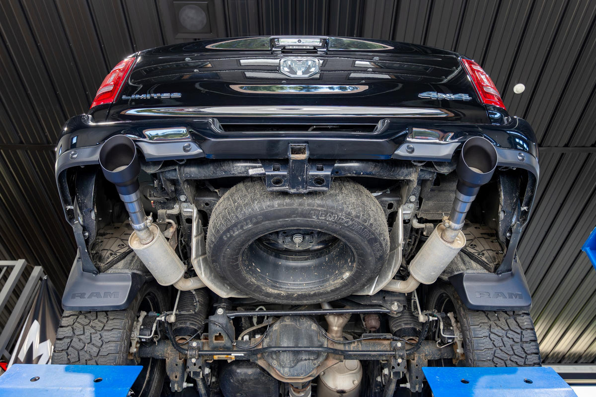 MBRP T5199BLK - 2019-2024 Ram 1500 5.7L Hemi Black Exhaust Tips, Armor BLK 5 Inch OD Dual Wall Angle Cut, Sold In Pairs MBRP 3