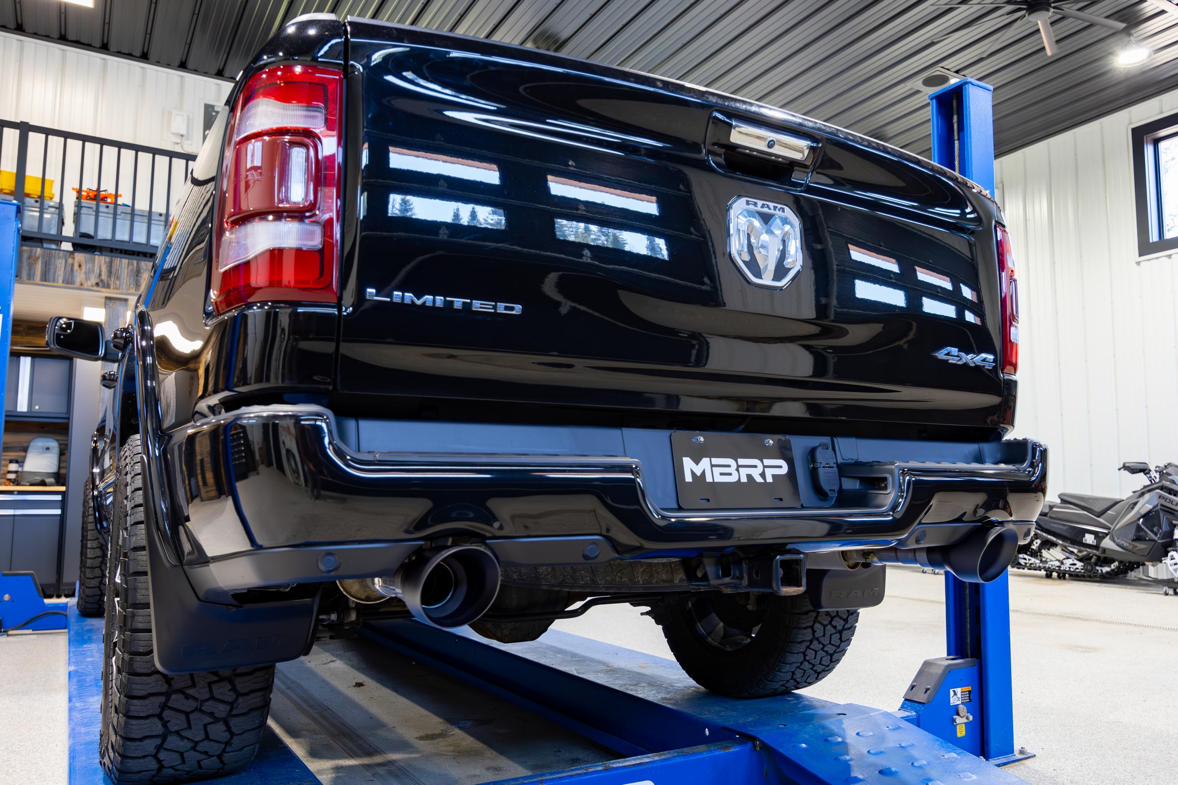MBRP T5199BLK - 2019-2024 Ram 1500 5.7L Hemi Black Exhaust Tips, Armor BLK 5 Inch OD Dual Wall Angle Cut, Sold In Pairs MBRP 5