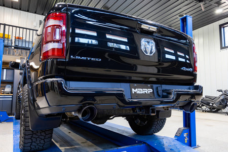 MBRP T5199BLK - 2019-2024 Ram 1500 5.7L Hemi Black Exhaust Tips, Armor BLK 5 Inch OD Dual Wall Angle Cut, Sold In Pairs MBRP 5