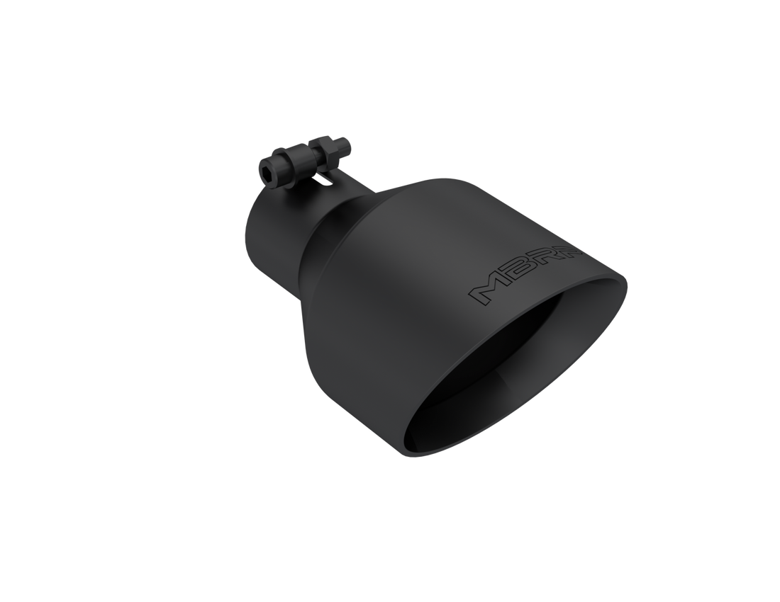 MBRP T5203BLK - Universal Black Tip, 2.5-Inch ID, 5-Inch OD Angle Cut Dual Wall MBRP