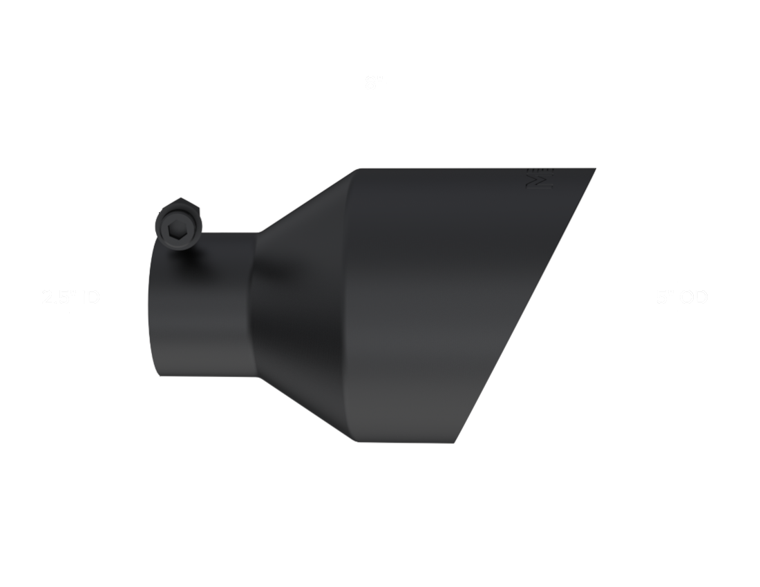 MBRP T5203BLK - Universal Black Tip, 2.5-Inch ID, 5-Inch OD Angle Cut Dual Wall MBRP