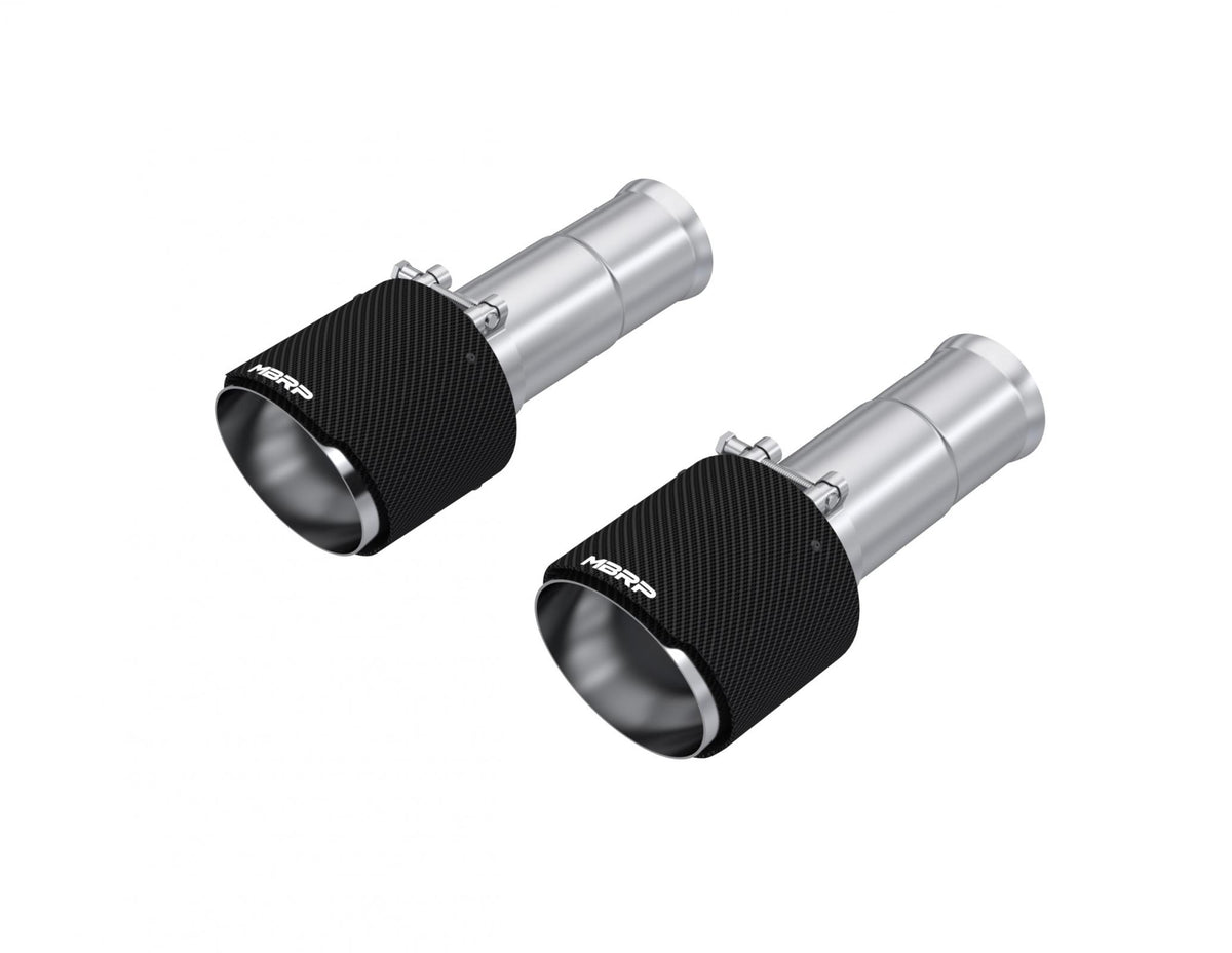 MBRP T5204CF - 2025-Up Ram 1500 3.0L SST 5 Inch OD Carbon Fiber and Stainless Steel Tips Sold in Pairs MBRP 2