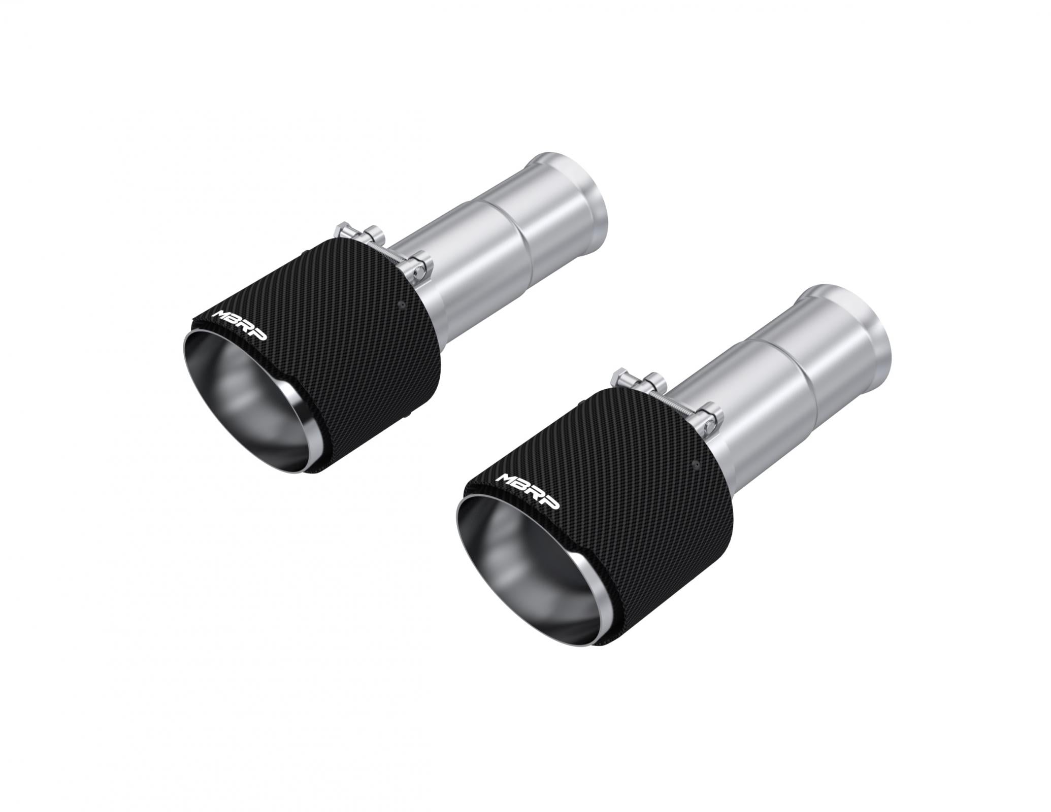 MBRP T5204CF - 2025-Up Ram 1500 3.0L SST 5 Inch OD Carbon Fiber and Stainless Steel Tips Sold in Pairs MBRP 2
