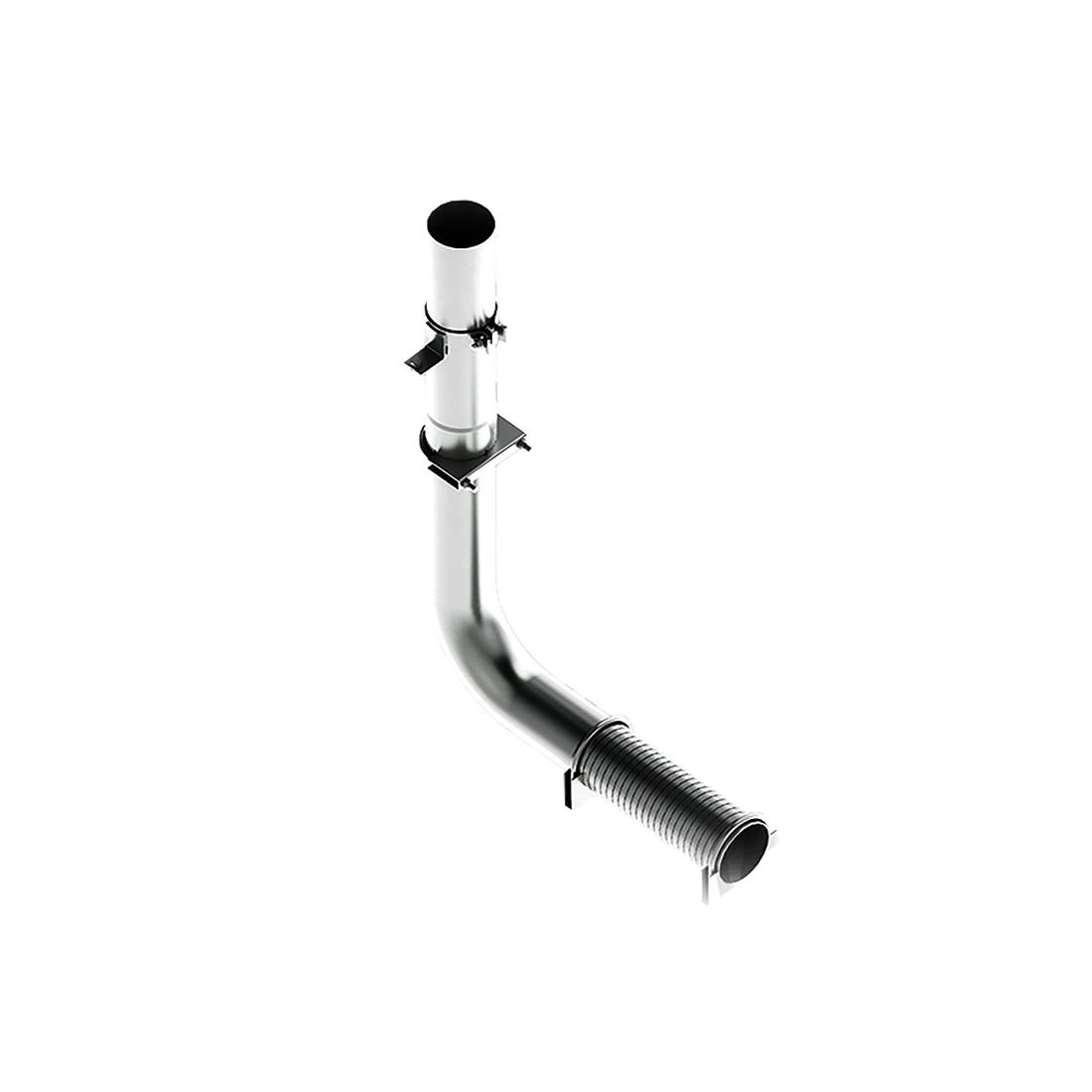 MBRP UT4001 - Full Size Pickup 4 Inch Exhaust Pipe Single Stack Mount Kit Aluminized Steel MBRP
