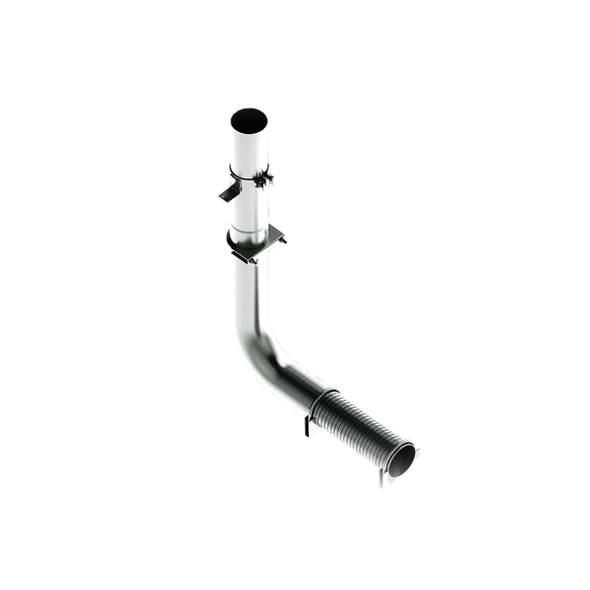 MBRP UT4001 - Full Size Pickup 4 Inch Exhaust Pipe Single Stack Mount Kit Aluminized Steel MBRP
