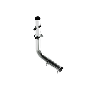 MBRP UT4001 - Full Size Pickup 4 Inch Exhaust Pipe Single Stack Mount Kit Aluminized Steel MBRP