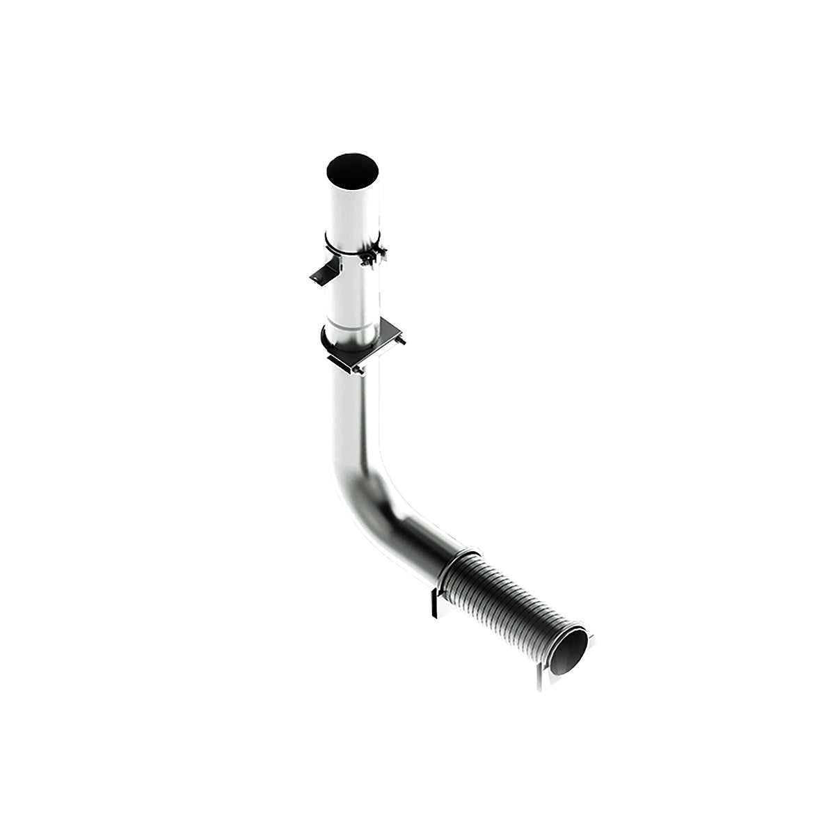MBRP UT4001 - Full Size Pickup 4 Inch Exhaust Pipe Single Stack Mount Kit Aluminized Steel MBRP