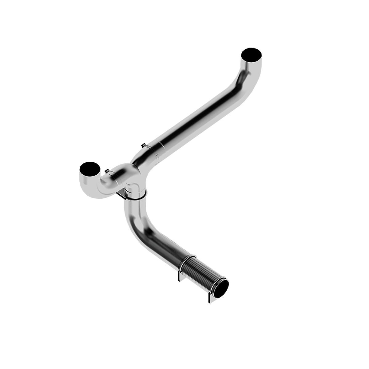 MBRP Exhaust MBRP UT6001 - Full Size Pickup 5 Inch Exhaust Pipe T Pipe Aluminized Steel MBRP