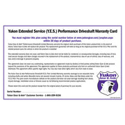 Yukon Gear and Axle YESDS - Yukon Extended Service plan for Performance Driveshaft