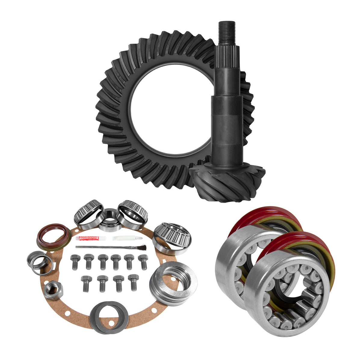 Yukon Gear and Axle YGK2022 - 8.6" GM 3.73 Rear Ring & Pinion, Install Kit, Axle Bearings & Seal