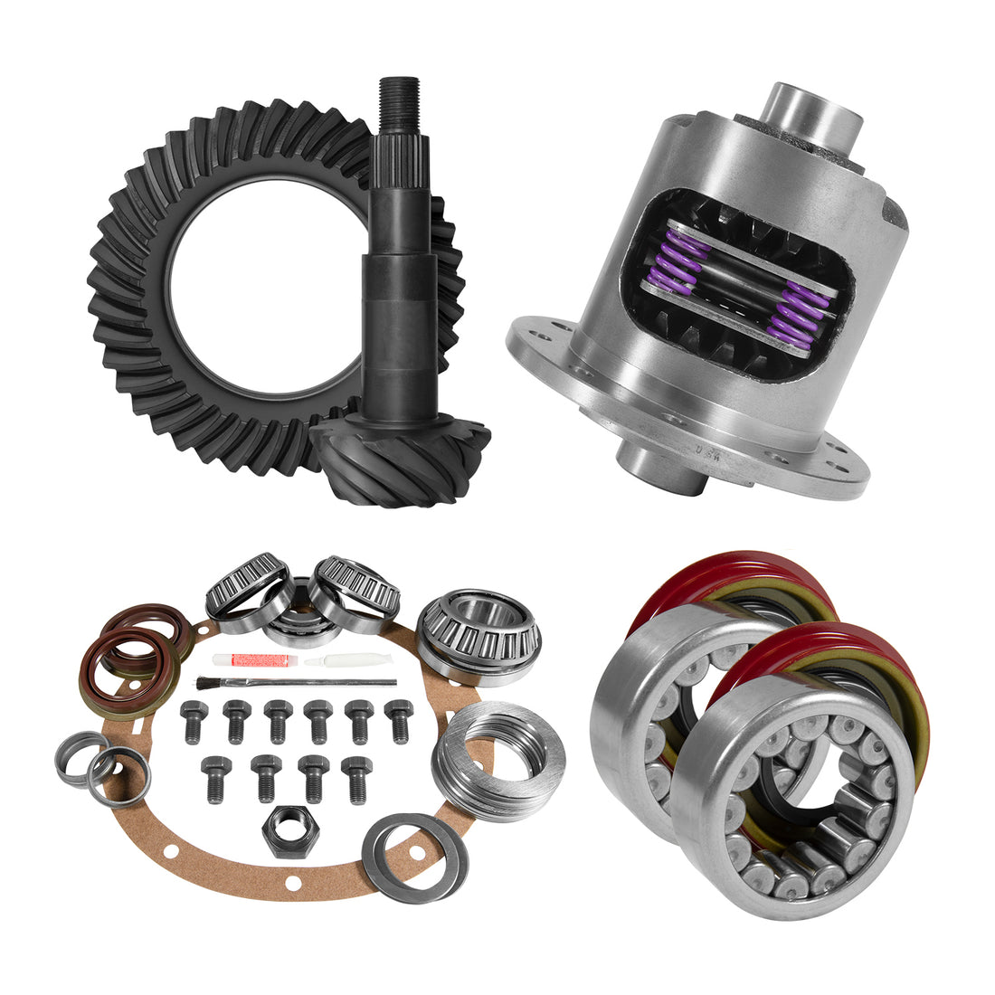 Yukon Gear and Axle YGK2030 - 8.6" GM 4.88 Rear Ring & Pinion, Install Kit, 30spl Posi, Axle Bearings & Seals 4