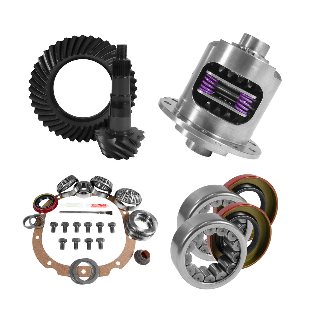 Yukon Gear and Axle YGK2052 - 8.8" Ford 4.11 Rear Ring & Pinion, Install Kit, 31spl Posi, 2.99" Axle Bearings 7