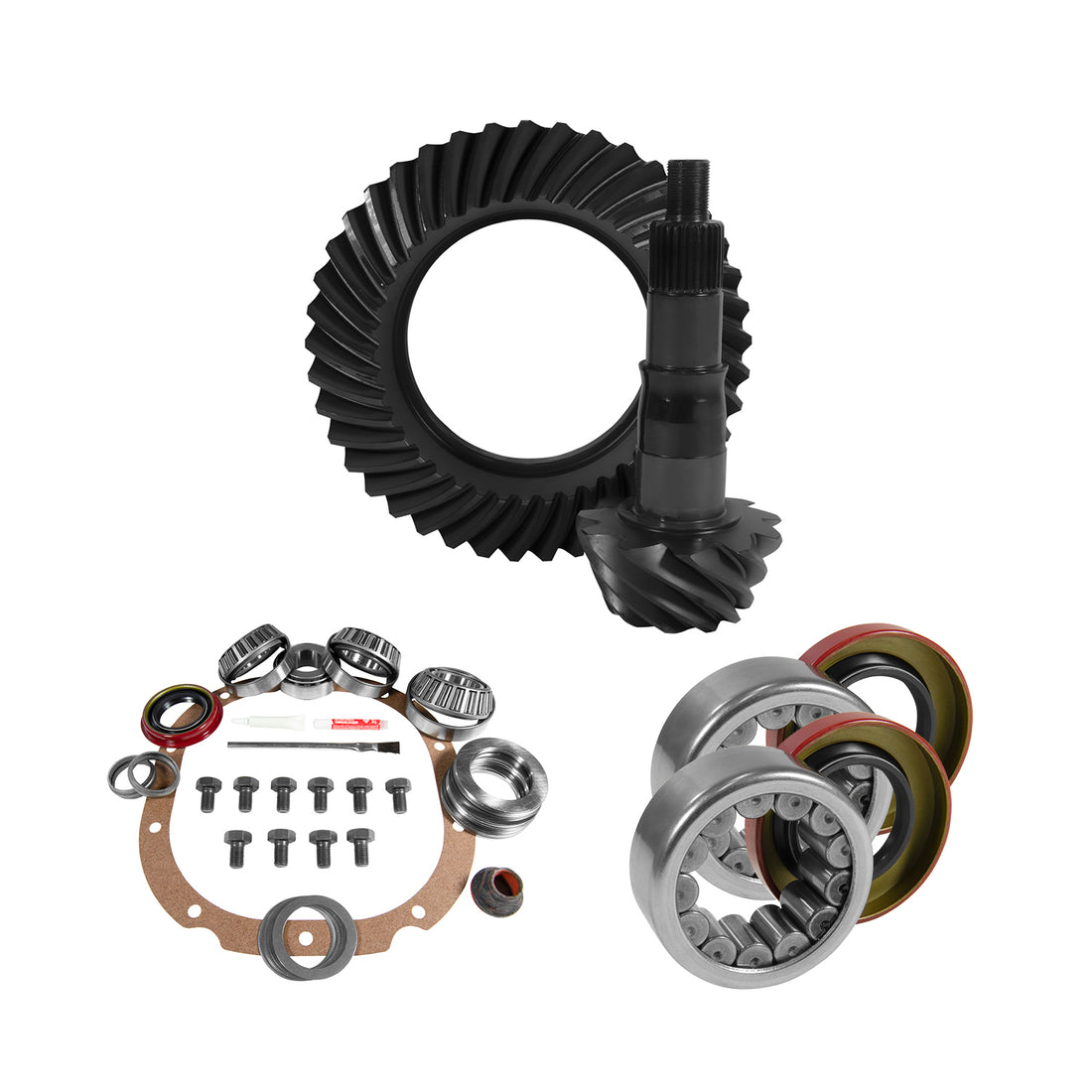 Yukon Gear and Axle YGK2059 - 8.8" Ford 4.88 Rear Ring & Pinion, Install Kit, 2.99" OD Axle Bearings & Seals
